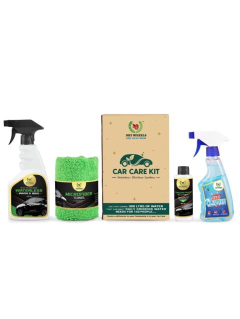 Car Care Kit – Waterless Wash & Wax, Glass Cleaner, Concentrate & Microfiber Towel / Waterless Car Wash & Wax Kit